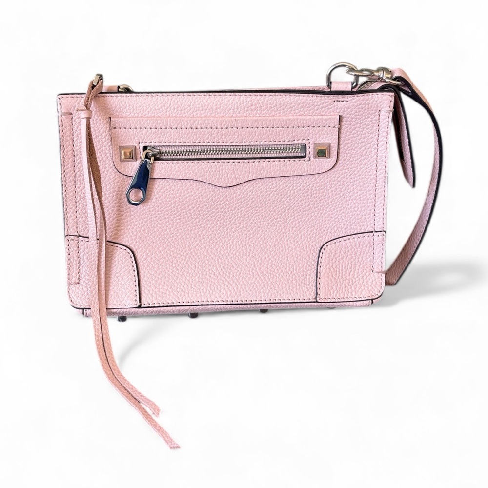 Rebecca Minkoff Regan Pink Pastel Pebbled Leather Crossbody Purse